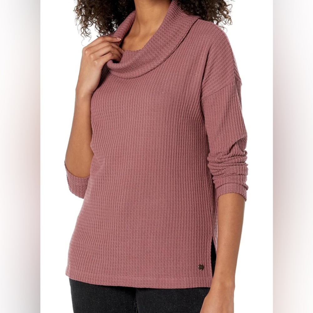 Andrew Marc Women's Long Sleeve Cozy Knit Cowl Neck Top